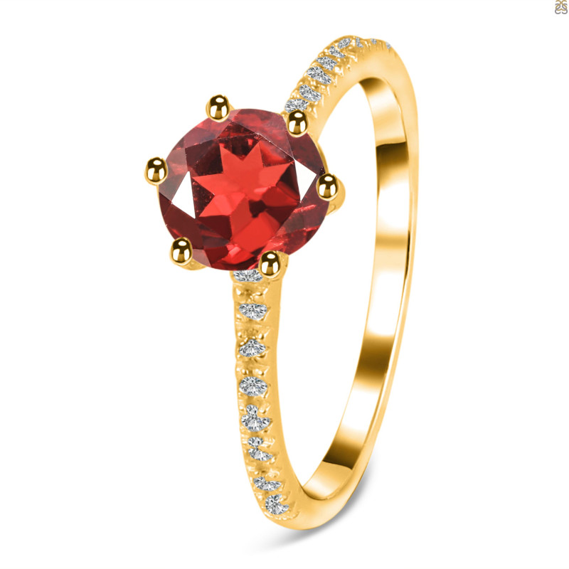 Garnet & White Topaz Ring GAR-RDR-3140.