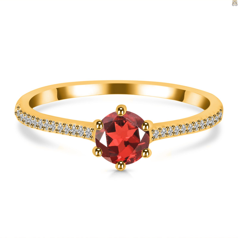 Garnet & White Topaz Ring GAR-RDR-3143.