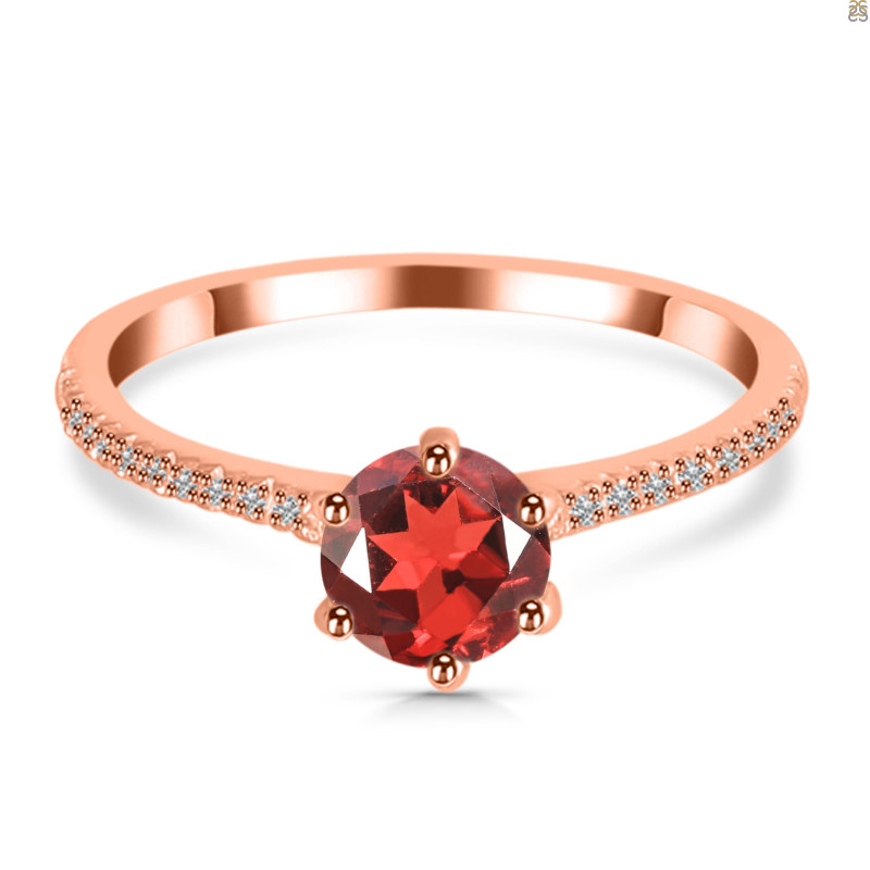 Garnet & White Topaz Ring GAR-RDR-3144.