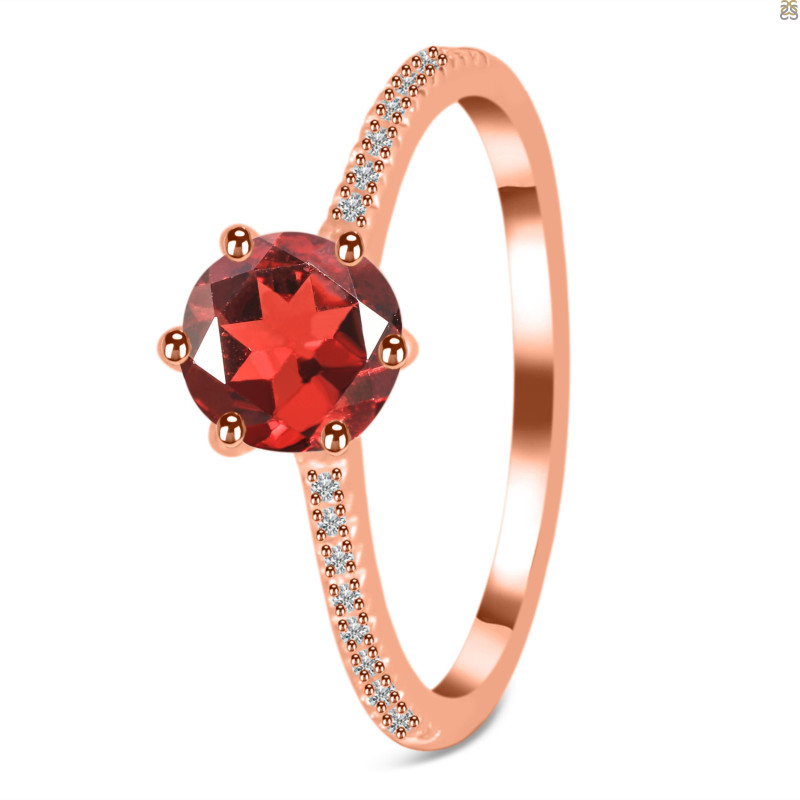 Garnet & White Topaz Ring GAR-RDR-3144.