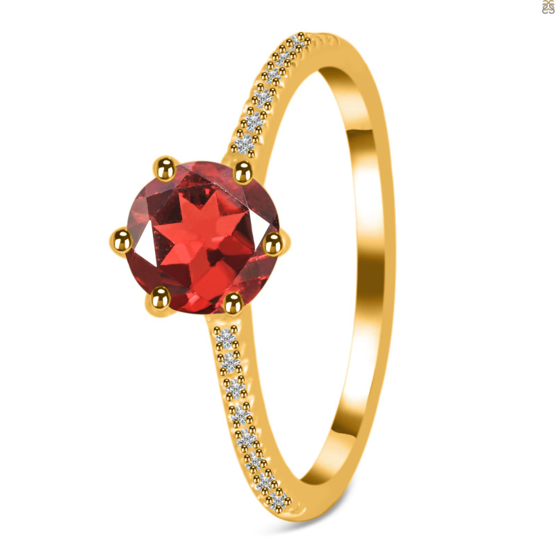 Garnet & White Topaz Ring GAR-RDR-3144.