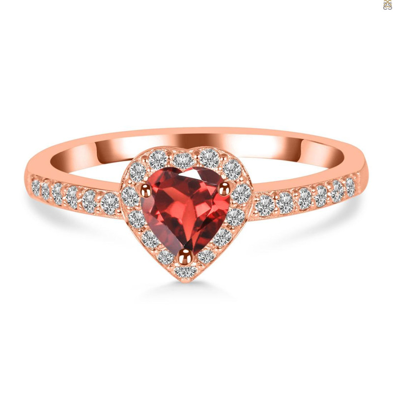 Garnet & White Topaz Ring GAR-RR-423.