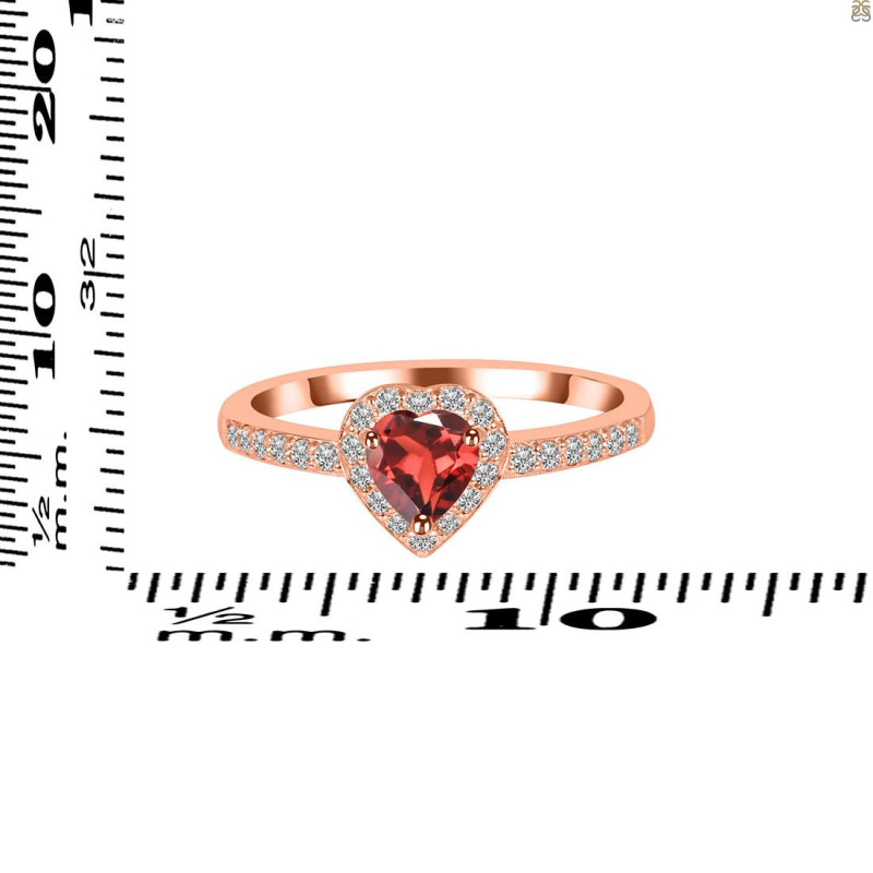 Garnet & White Topaz Ring GAR-RR-423.