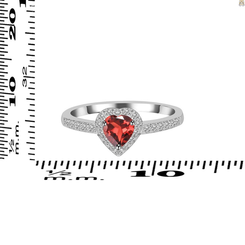 Garnet & White Topaz Ring GAR-RR-423.