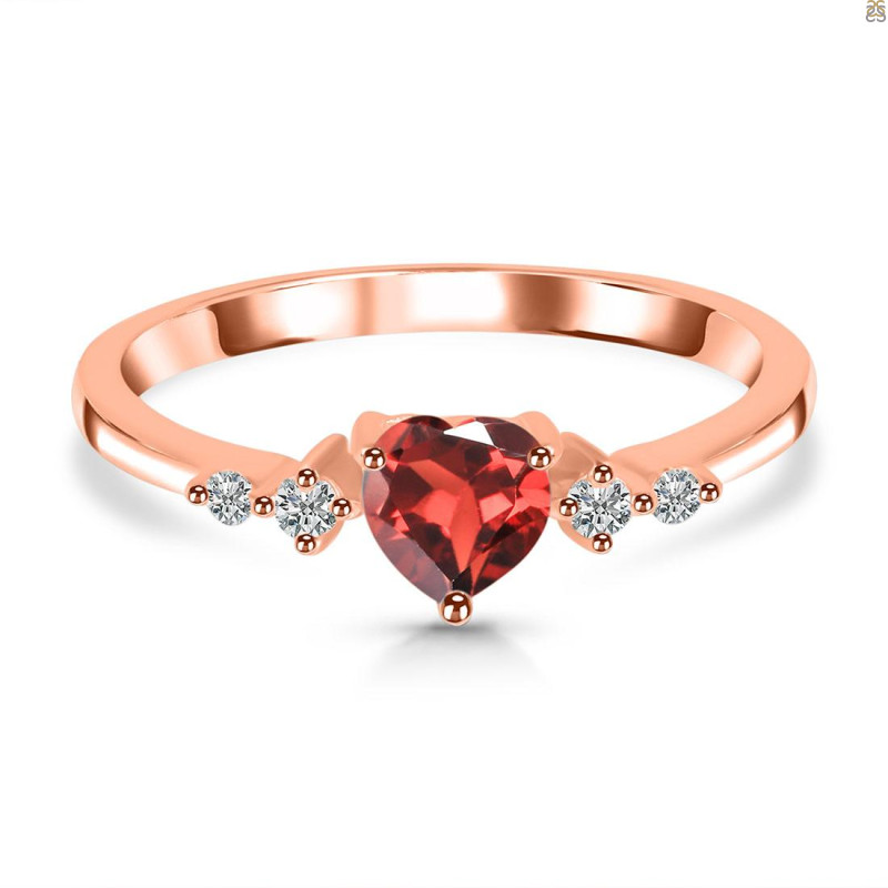 Garnet & White Topaz Ring GAR-RR-424.