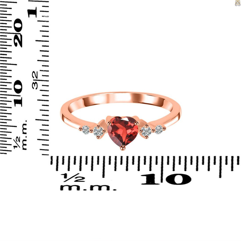 Garnet & White Topaz Ring GAR-RR-424.