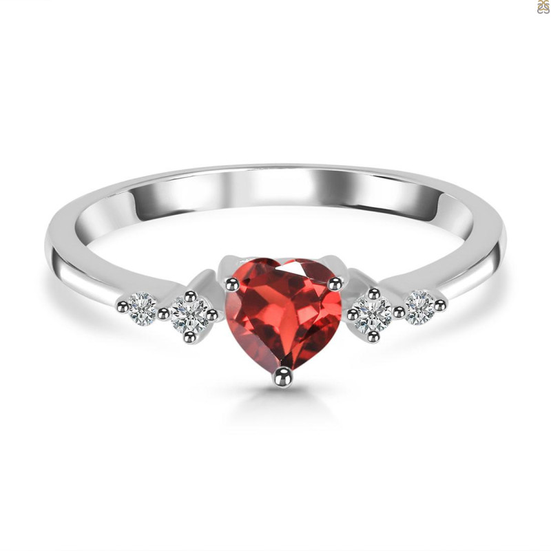 Garnet & White Topaz Ring GAR-RR-424.