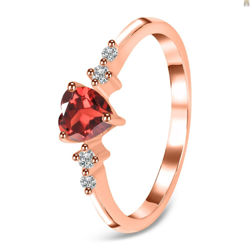 Garnet & White Topaz Ring GAR-RR-424.