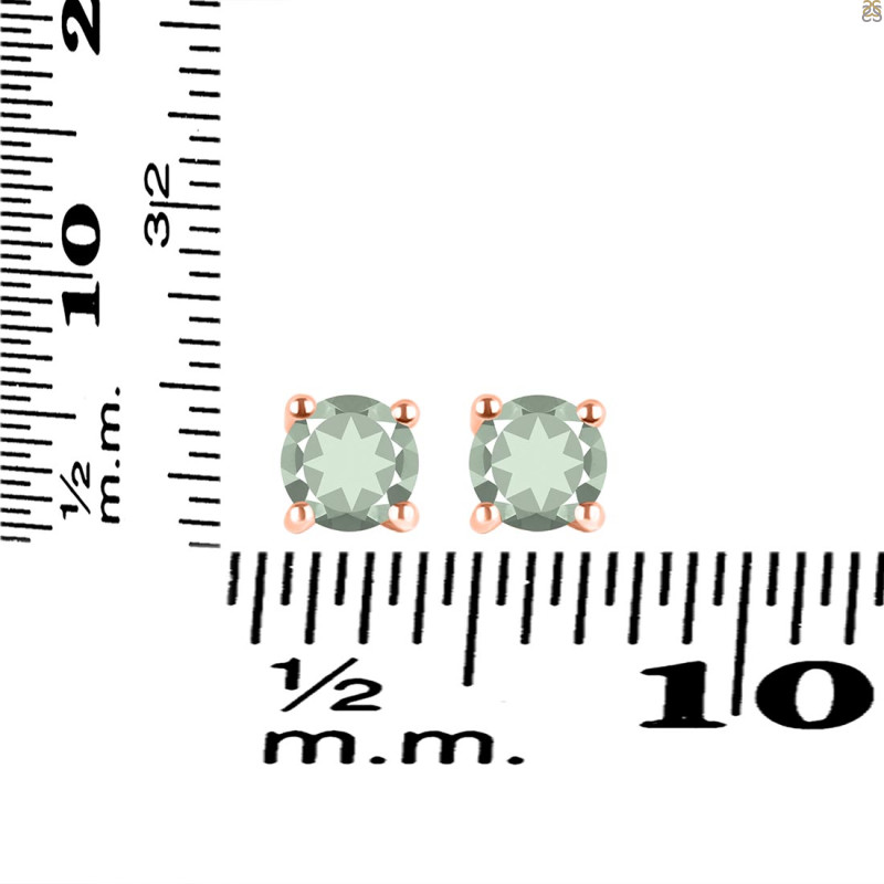 Green Amethyst Stud Earring GRA-RDE-1321.