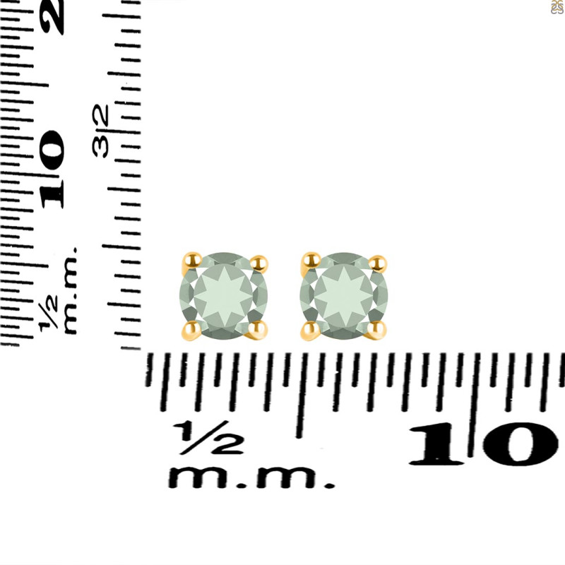 Green Amethyst Stud Earring GRA-RDE-1321.