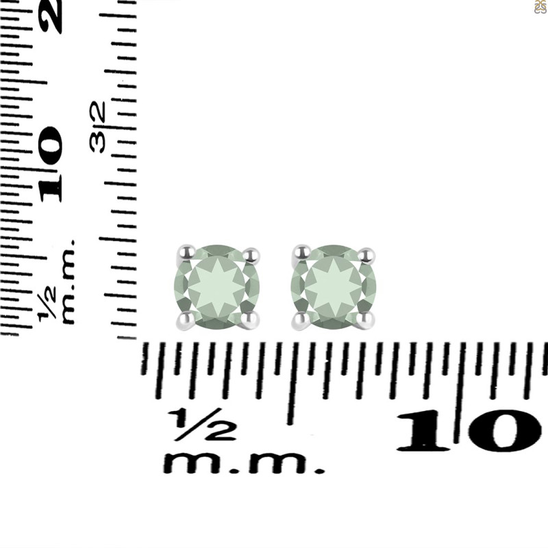Green Amethyst Stud Earring GRA-RDE-1321.