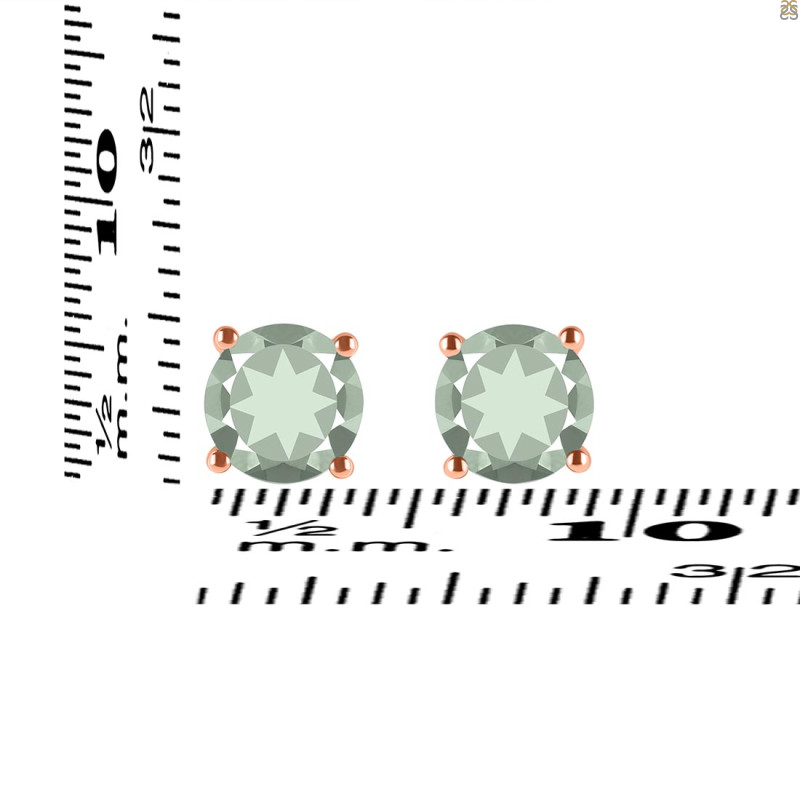 Green Amethyst Stud Earring GRA-RDE-1353.