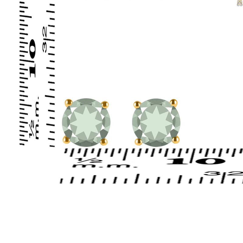 Green Amethyst Stud Earring GRA-RDE-1353.