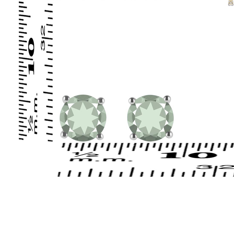 Green Amethyst Stud Earring GRA-RDE-1353.