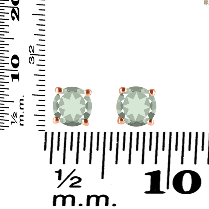 Green Amethyst Stud Earring GRA-RDE-1435.