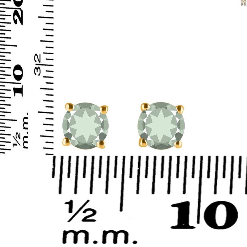 Green Amethyst Stud Earring GRA-RDE-1435.