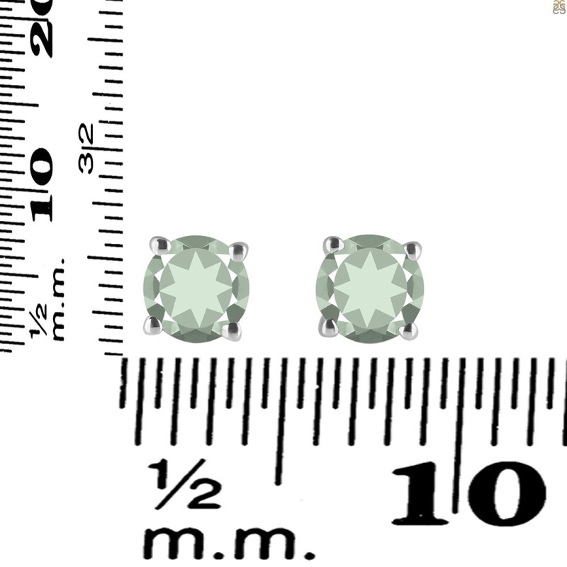 Green Amethyst Stud Earring GRA-RDE-1435.