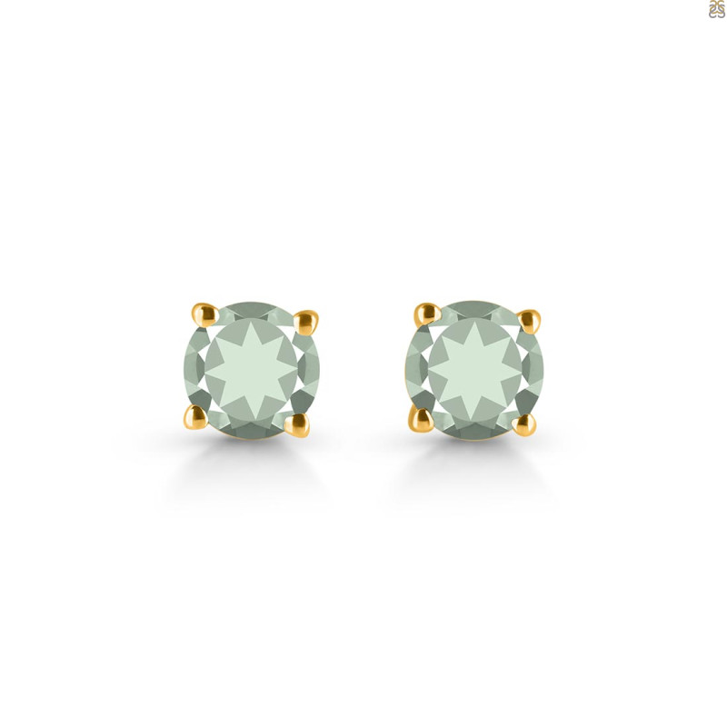 Green Amethyst Stud Earring GRA-RDE-1435.