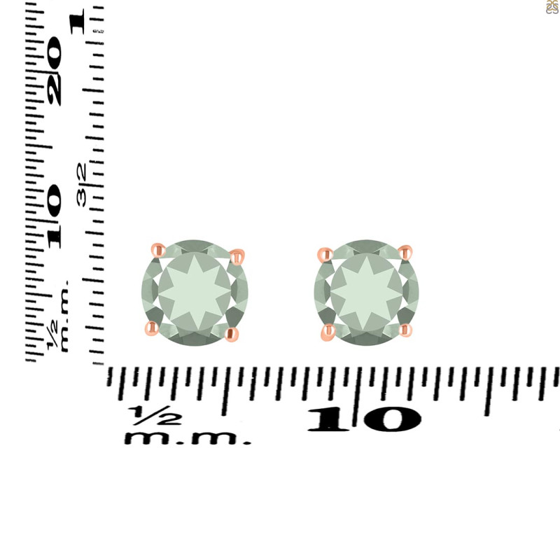 Green Amethyst Stud Earring GRA-RDE-1436.