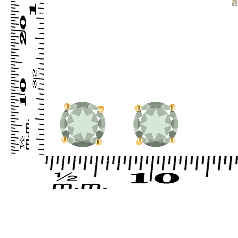 Green Amethyst Stud Earring GRA-RDE-1436.