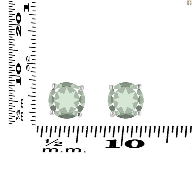 Green Amethyst Stud Earring GRA-RDE-1436.