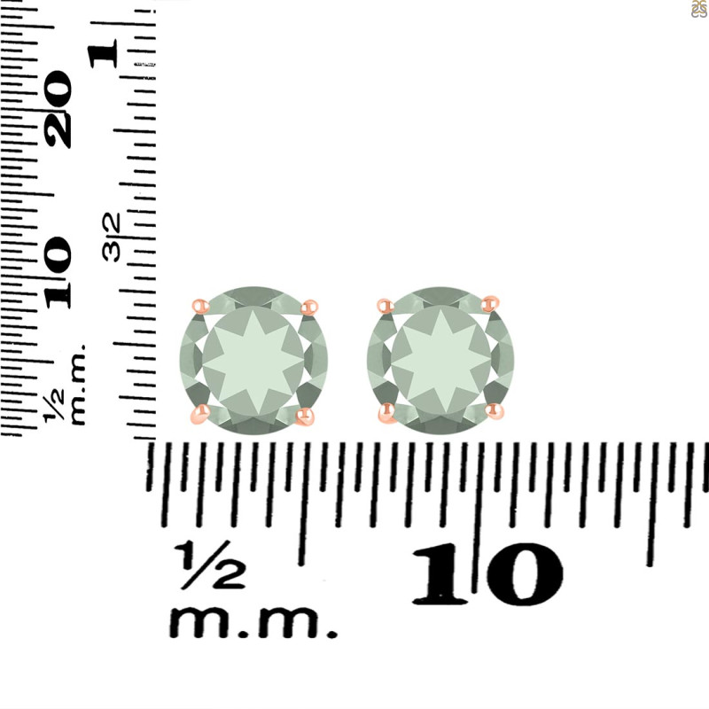 Green Amethyst Stud Earring GRA-RDE-1437.