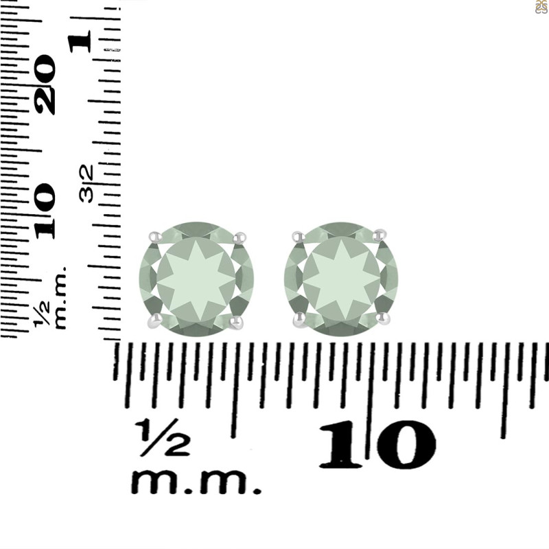 Green Amethyst Stud Earring GRA-RDE-1437.