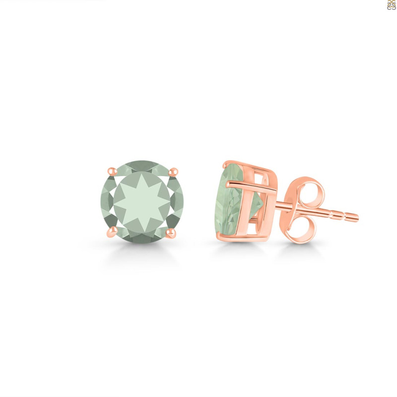 Green Amethyst Stud Earring GRA-RDE-1437.