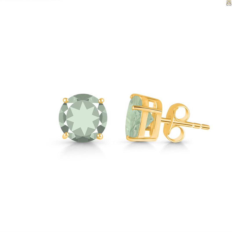 Green Amethyst Stud Earring GRA-RDE-1437.