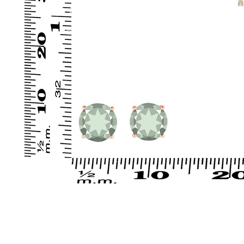 Green Amethyst Stud Earring GRA-RDE-1438.