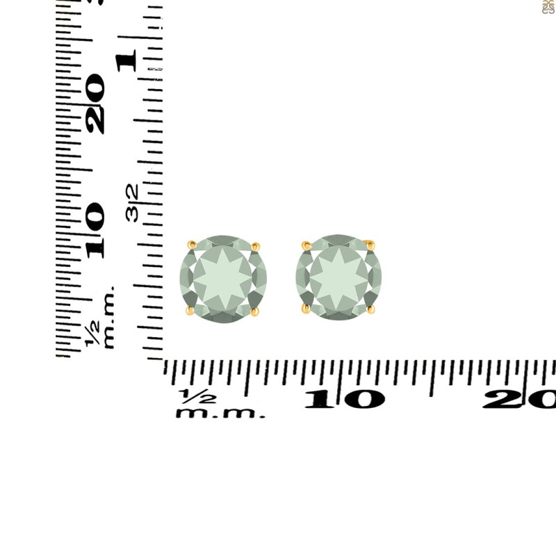 Green Amethyst Stud Earring GRA-RDE-1438.