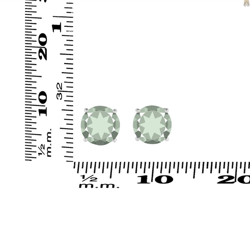 Green Amethyst Stud Earring GRA-RDE-1438.