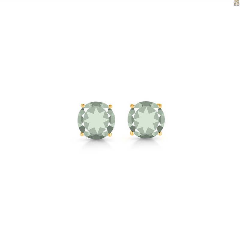 Green Amethyst Stud Earring GRA-RDE-1438.