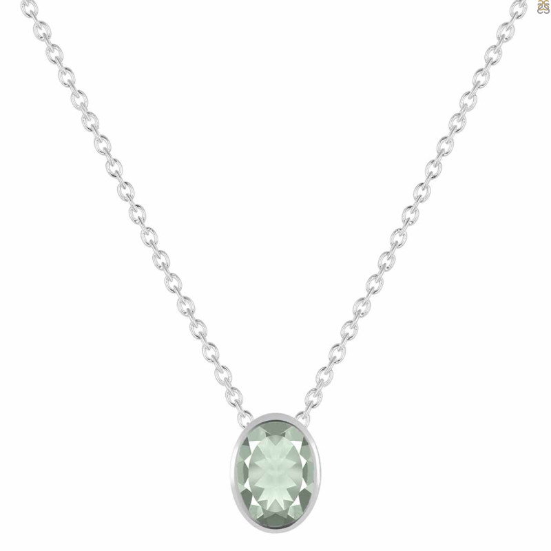 Green Amethyst Necklace GRA-RDN-456.