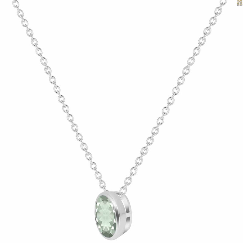 Green Amethyst Necklace GRA-RDN-456.