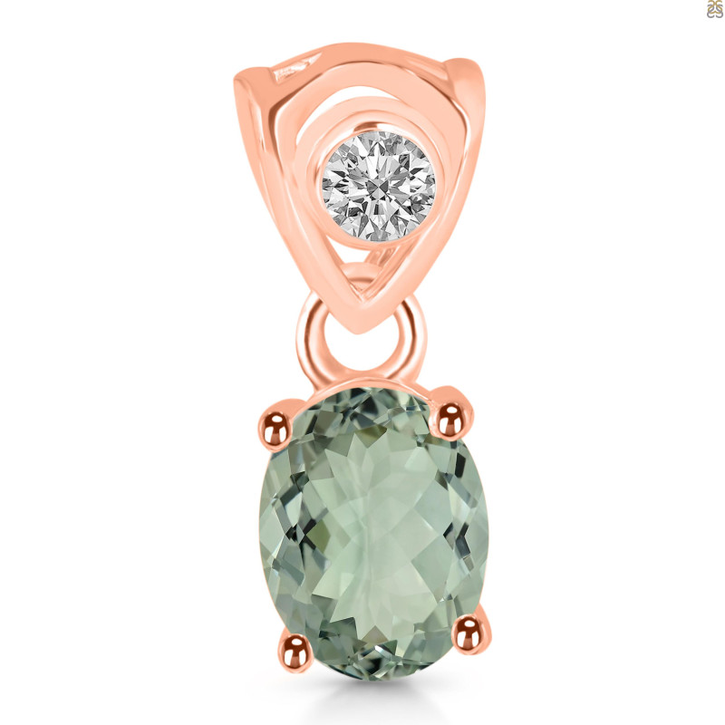Green Amethyst Pendant GRA-RDP-551-V-LOOP.