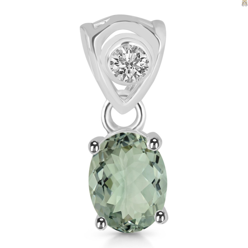 Green Amethyst Pendant GRA-RDP-551-V-LOOP.