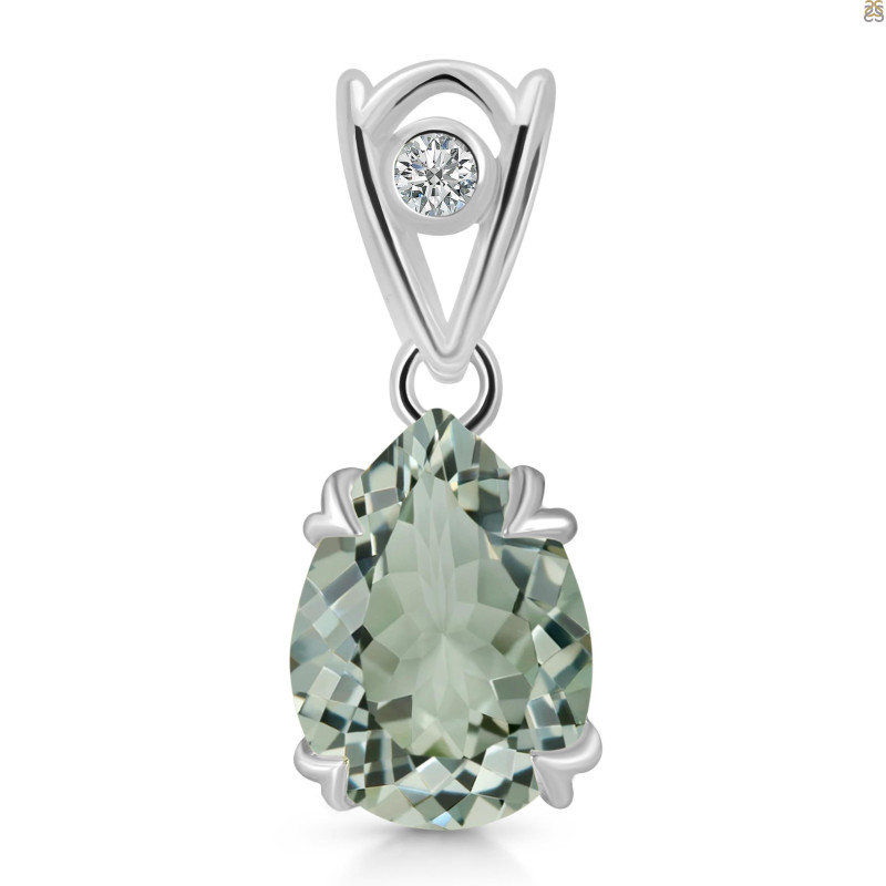 Green Amethyst Pendant GRA-RDP-746-V-LOOP.