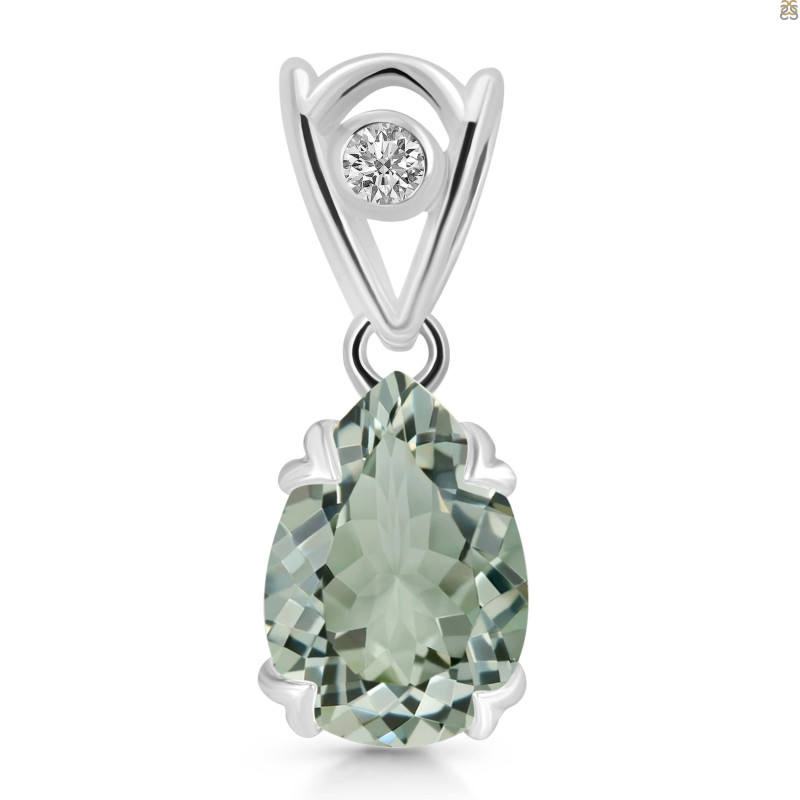 Green Amethyst Pendant GRA-RDP-752-V-LOOP.