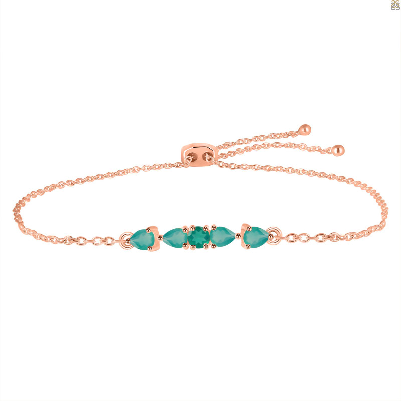 Green Onyx Bracelet With Adjustable Camera Lock GRO-RDB-150.
