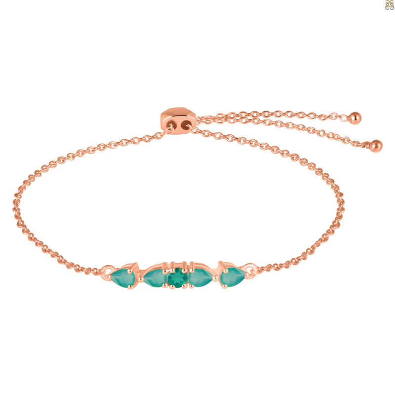 Green Onyx Bracelet With Adjustable Camera Lock GRO-RDB-150.