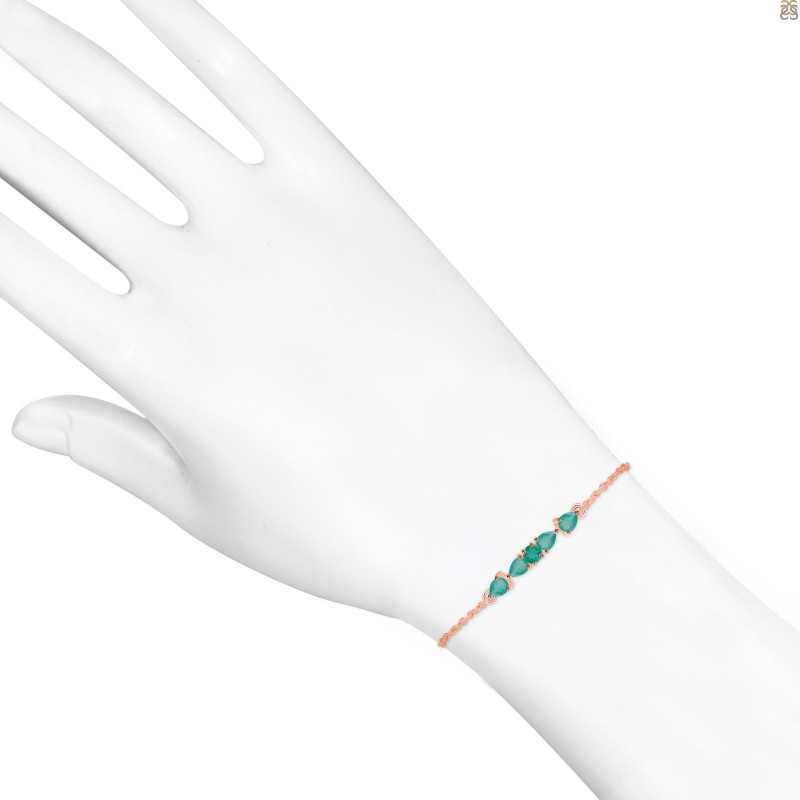 Green Onyx Bracelet With Adjustable Camera Lock GRO-RDB-150.
