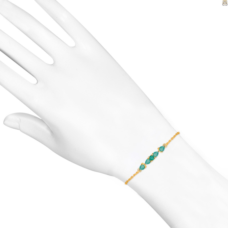 Green Onyx Bracelet With Adjustable Camera Lock GRO-RDB-150.