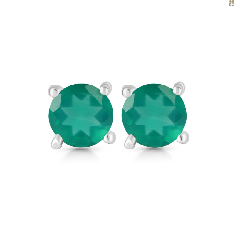 Green Onyx Stud Earring GRO-RDE-1023.