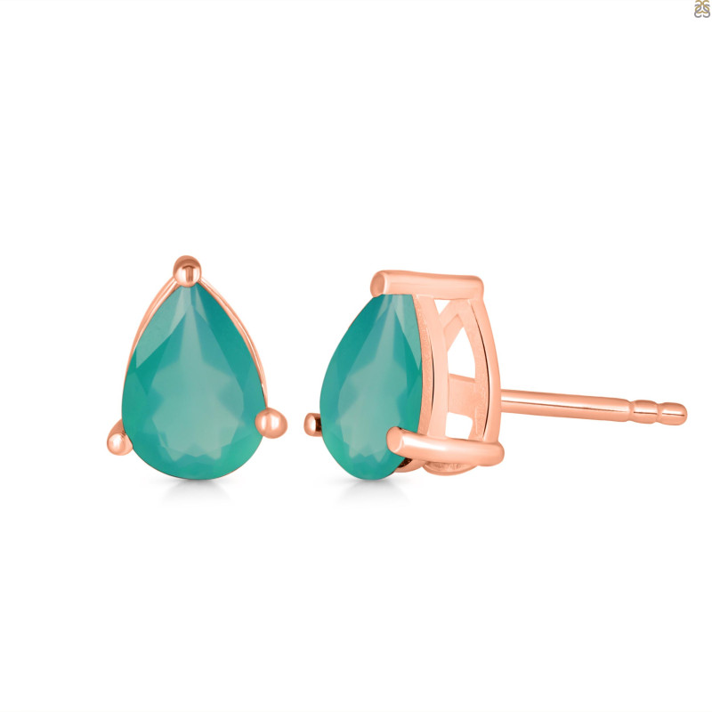 Green Onyx Stud Earring GRO-RDE-1368.
