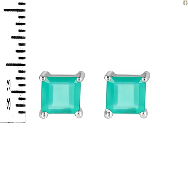 Green Onyx Stud Earring GRO-RDE-1373.