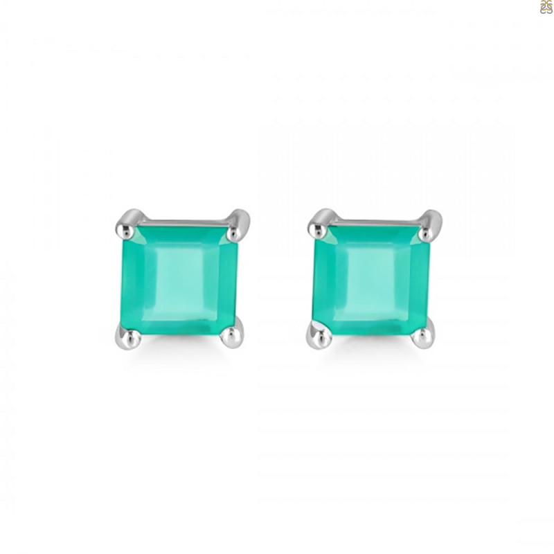 Green Onyx Stud Earring GRO-RDE-1373.