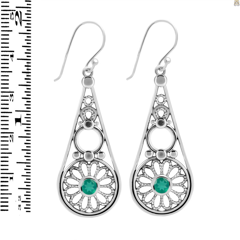 Green Onyx Earring GRO-RDE-572.