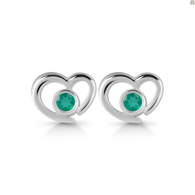 Green Onyx Stud Earring GRO-RDE-610.