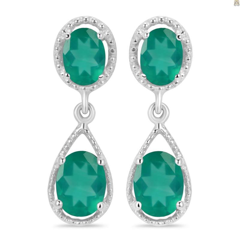 Green Onyx Earring GRO-RDE-73.